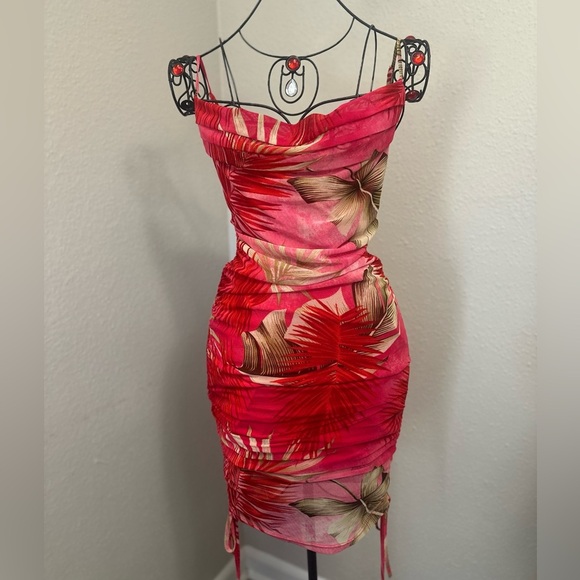 luxyusa Dresses & Skirts - Pink and Red Sweetheart Bodycon Dress for Night Out